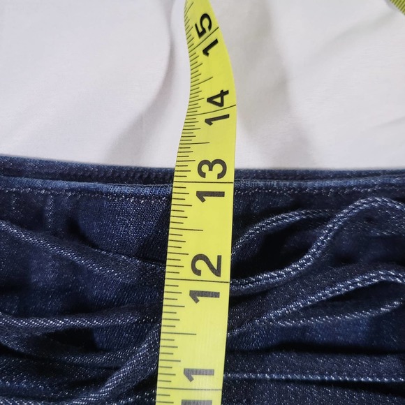 Express Denim Legging High Rise Women 18R Tie Front Side Zip Ankle Zip Jeans - Picture 10 of 11